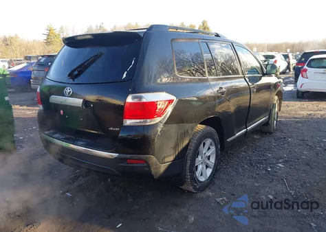 2013 Toyota Highlander Se V6 from USA, damaged, VIN 5TDBK3EH9DS266588